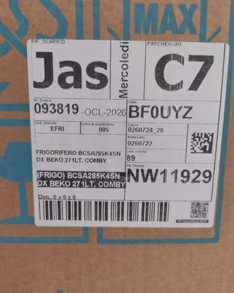 Frigorifero ad incasso marca Beko
