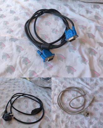 Lotto Cavi PC, VGA, Alimentazione Schuko 