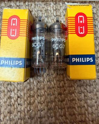 coppia valvole segnale Philips 6CG7