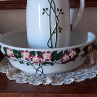 brocca con catino ceramica Laveno