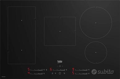 Piano induzione Beko 5 fuochi 80 cm
