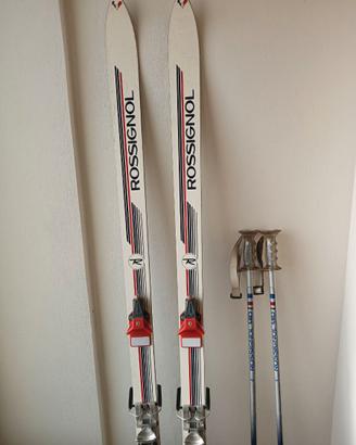 sci rossignol + racchette vintage