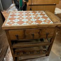 BANCONE/CARRELLO DA CUCINA IN LEGNO