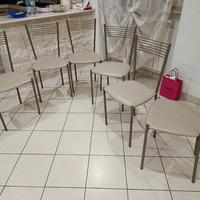 6 sedie da cucina in ferro