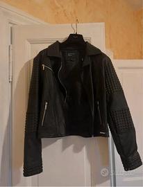 Giacca Guess pelle nera borchie