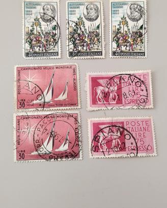 lotto 7 francobolli vintage 