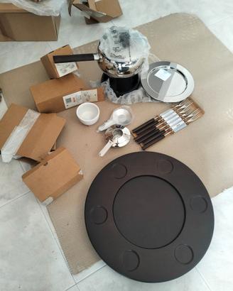 Set fonduta Alessi, nuovo