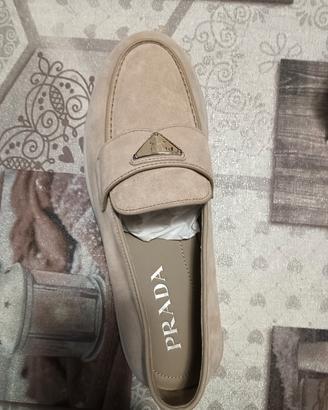 mocassini pelle scamosciata Prada size 5 