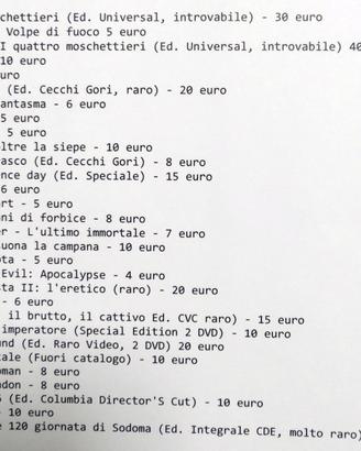 DVD nuovi sigillati a partire da 4 euro