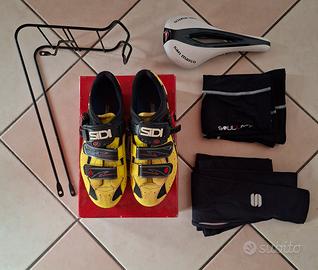 MTB scarpe + Sella + gambali + portapacchi 