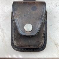 borsino porta zippo in cuoio da cintura