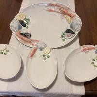 Set di 10 piatti in maiolica