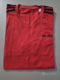 T-Shirt Adidas Rossa per Uomo Taglia S 100% Cotone