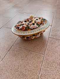 Scatola Portaoggetti Vintage Capodimonte con Putti