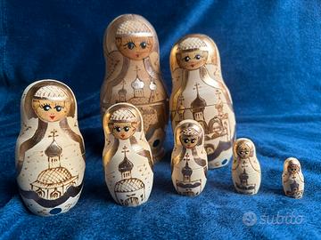 Matrioske russe autentiche Bogorodskoe 1995 - 7 pz