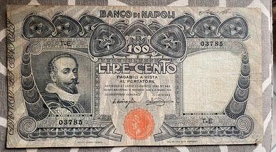 Lotto Banconote 50/100 lire banco di napoli