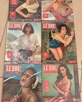 Riviste originali “LE ORE” anno 1955 lotto 6pezzi