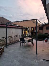 Pergola con tenda 4x3 mt
