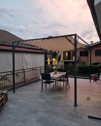 Pergola con tenda 4x3 mt