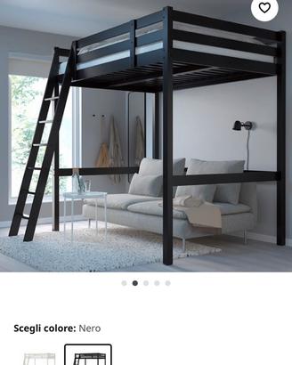 STORA Soppalco ikea, nero, 140x200 cm