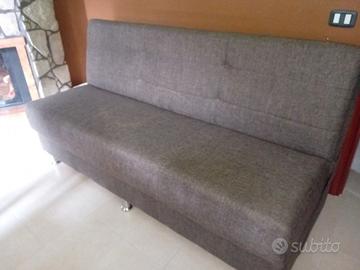 divano letto, con cassettone sotto