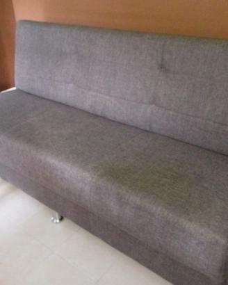 divano letto, con cassettone sotto
