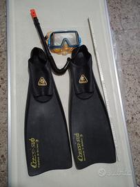 Pinne Mares, maschera con tubo technisub.