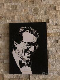 QUADRO DIPINTO A MANO SU TELA '' Enzo Jannacci ''