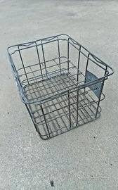 Cestello in metallo porta bottiglie anni '60-'70 V