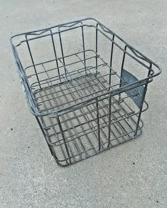 Cestello in metallo porta bottiglie anni '60-'70 V