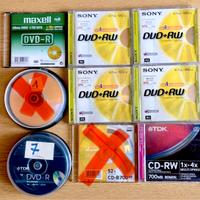 13 Nuovi DVD + RW CD RW 4.7GB Sony TDK Maxell