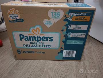 Pampers baby dry taglia 5 136 pezzi