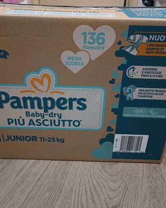 Pampers baby dry taglia 5 136 pezzi