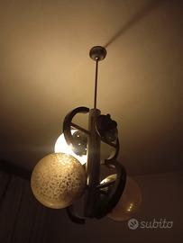 Lampadario a sospensione con sfere in vetro