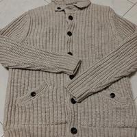 cardigan giacca cappotto alpaca lana uomo donna XL