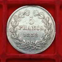 Francia 5 Franchi 1832 "L" Zecca Bayonne Molto rar