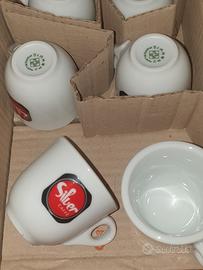 Set 6 tazzine caffe Silver, con 6 piattini. Nuovi.