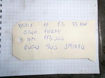 Motore toyota yaris 1nrfe 1.3 73kw