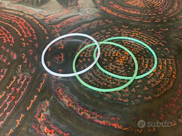 3 bracciali colorati metallo tondi vintage rigidi