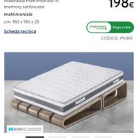 materasso più doghe con struttura 