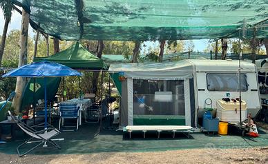 Roulotte ROLLER 3 posti + tenda veranda + gazebo