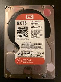 Hard Disk 6TB WD60EFRX Red  CMR