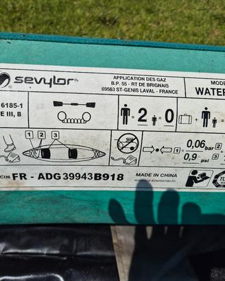 canoa gonfiabile savylor waterton per 2 persone