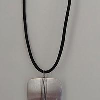 Collana Breil acciaio satinato cordino cuoio