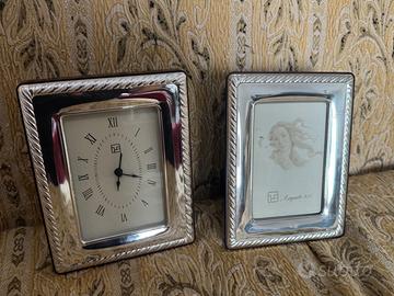 Coppia coordinata quadro orologio e portafoto