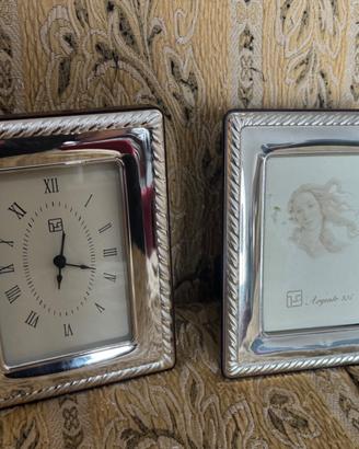 Coppia coordinata quadro orologio e portafoto