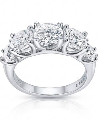 Anello Riviere in Argento con Moissanite 3,6 CT
