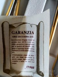 posate placate oro zecchino 24k 