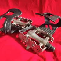 Lotto pedali vintage con gabbiette – da bici -