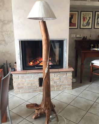 lampada di legno di olmo